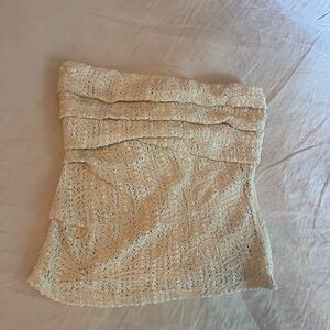 Anthropologie Cream Lace Tank Top